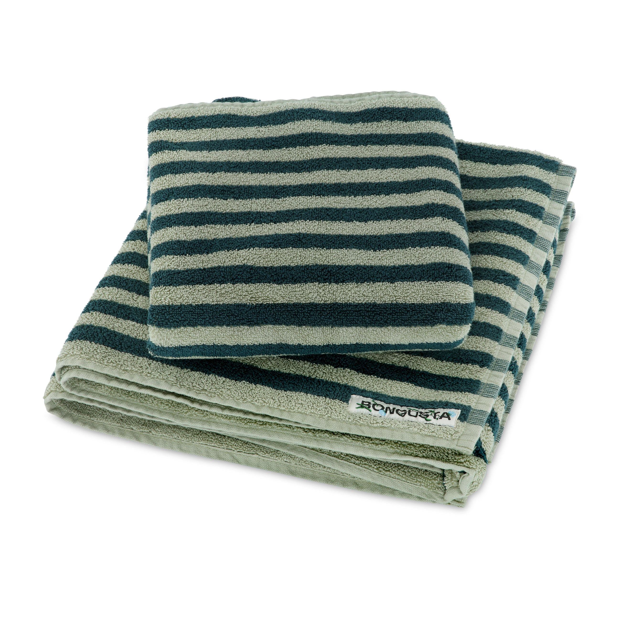 Naram håndklæde - Sea Foam & Deep Teal